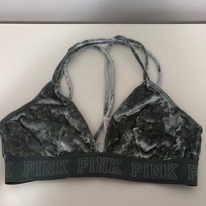PINK Victoria's Secret Velvet Bralette in green